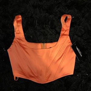 PLT Orange Curved Hemmed Corset